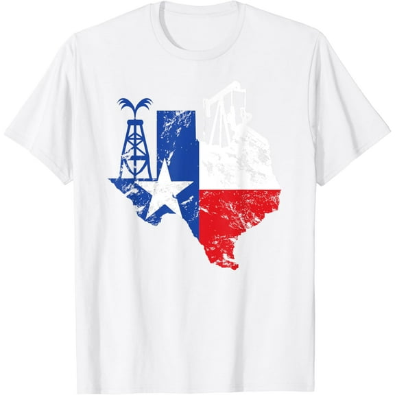 USA Oil Workers Designs Proud American Oil Worker Texas Oilfield Man T-Shirt
