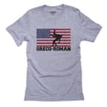 thumbnail image 1 of USA Olympic - Greco-Roman - Flag - Silhouette Men's Grey T-Shirt, 1 of 2