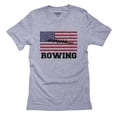 thumbnail image 1 of USA Olympic - Rowing - Flag - Silhouette Men's Grey T-Shirt, 1 of 2