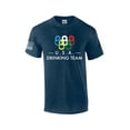 thumbnail image 1 of USA Olympics American Drinking Team Funny Short Sleeve T-shirt American Flag Sleeve Graphic Tee-Heather Navy-4xl, 1 of 4