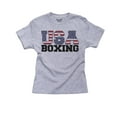 thumbnail image 1 of USA Olympics - Boxing - Vintage Letters Girl's Cotton Youth Grey T-Shirt, 1 of 2