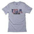 thumbnail image 1 of USA Olympics - Fencing - Vintage Letters Men's Grey T-Shirt, 1 of 2