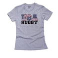 thumbnail image 1 of USA Olympics - Rugby - Vintage Letters Women's Cotton Grey T-Shirt, 1 of 2