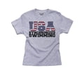 thumbnail image 1 of USA Olympics - Synchronized Swimming - Vintage Boy's Cotton Youth Grey T-Shirt, 1 of 2