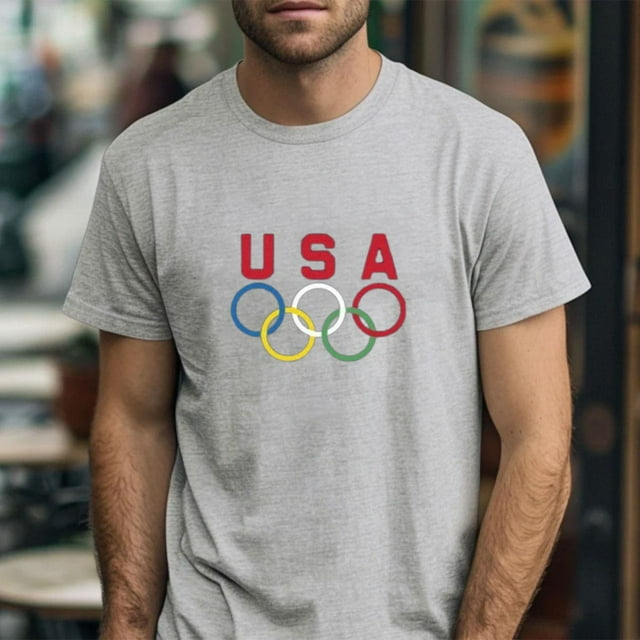 USA Olympics TShirt 2024 Team Support Summer Paris France Games Rings