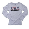thumbnail image 1 of USA Olympics - Volleyball - Vintage Letters Women's Long Sleeve Grey T-Shirt, 1 of 2