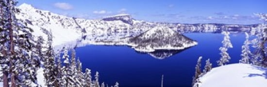 USA Oregon Crater Lake National Park Canvas Art - Panoramic Images (36 x 12)