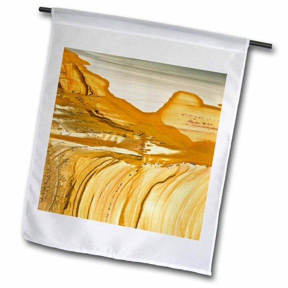 3dRose, USA, Oregon, Owyhee. Picture jasper stone - US38 BJA0744 - Jaynes Gallery, 18 x 27 inch Garden Flag