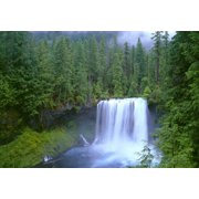 USA, Oregon, Willamette National Forest. McKenzie River plummets over Koosah Falls in spring. Poster Print by John Barger 24 x 36