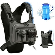USA Original Patent Running Hydration Vest Backpack, Lightweight Chest Pack with 2.0L Water Bladder Bag Daypack for Hiking Running Cycling Race Marathon for Women Men