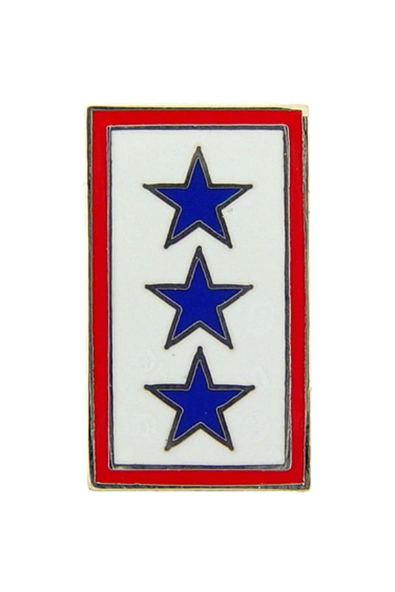 USA & PATRIOTIC, FAMILY MEMORY IN SERVICE 3 BLUE STARS - Artwork, Expertly Designed PIN - 1"