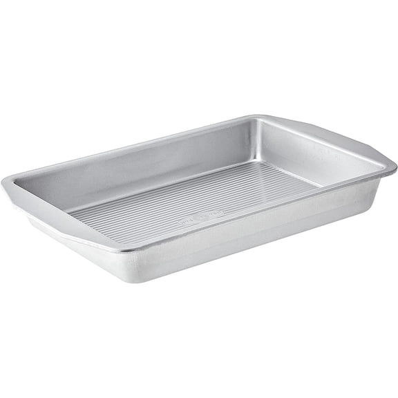 USA Pan 1110RC-3-ABC-1 American Bakeware Classics 9 x 13-Inch Rectangular Lasagna, Cake and Brownie Pan, Aluminized Steel