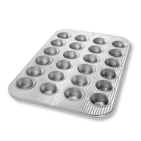 USA Pan Bakeware Aluminized Steel Mini Muffin Pan, 24 Cup
