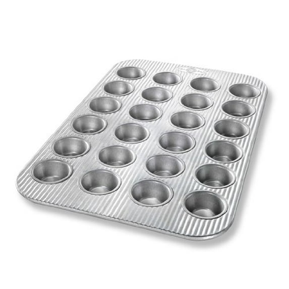 USA Pan Bakeware Aluminized Steel Mini Muffin Pan, 24 Cup