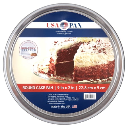 USA Pan Bakeware Nonstick Round Cake Pan, 9-Inch