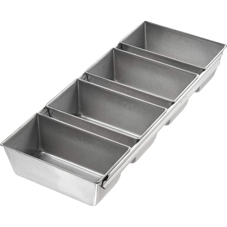 USA Pan Premier Recycled Steel Mini Loaf Pans, Strapped Set of