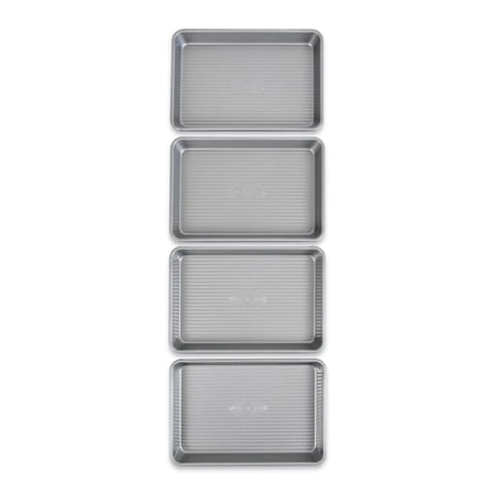 USA Pan Mini Sheet Pan Set, Set of 4, Nonstick Bakeware, Aluminized Steel