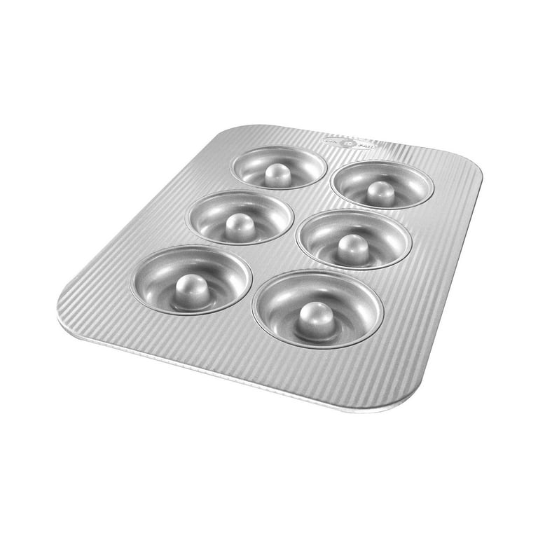 Anaeat 2 Pack Donut Pan Silicone Baking Mold, Just Pop Out! Non-Stick  Doughnuts Baking Pans BPA Free for 6 Full-Size Donuts, Muffins, Cake  Biscuit