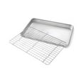 thumbnail image 1 of USA Pan Bakeware Quarter Sheet Pan with Baking/ Cooling Rack, Nonstick, Aluminized Steel, 1 of 2