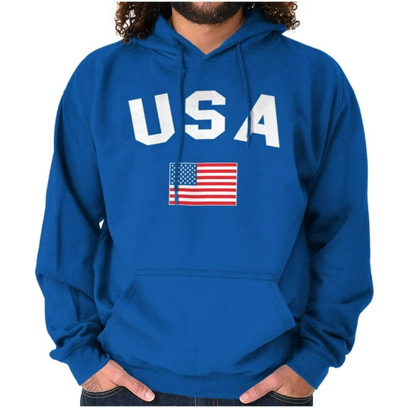 USA Patriot 4th of July Memorial Day Hoodie Sweatshirt Women Men Brisco Brands L