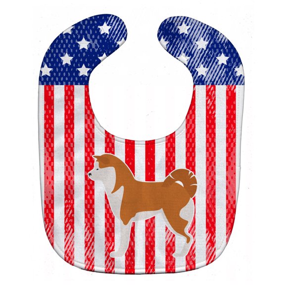 USA Patriotic Akita Baby Bib