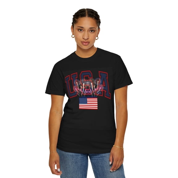 USA Patriotic American Flag Comfort Colors T-shirt