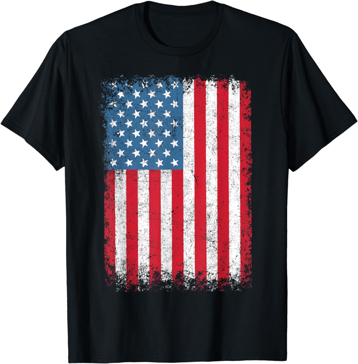 Men's Patriotic 4th Of July T-Shirt - Retro American Flag Design By GunShowTees