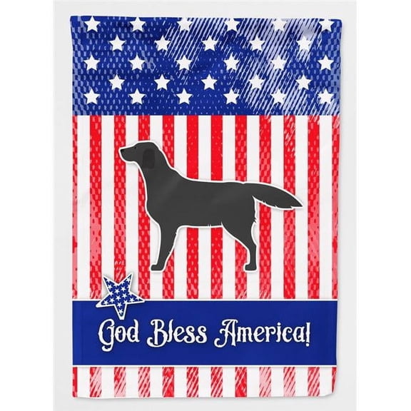 USA Patriotic Black Labrador Retriever Flag Garden Size