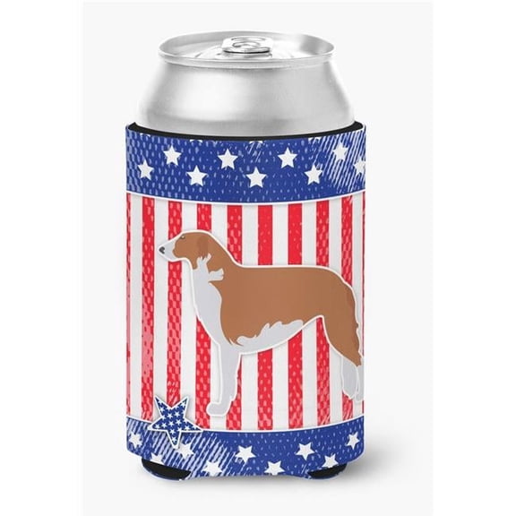 USA Patriotic Borzoi Russian Greyhound Can or Bottle Hugger