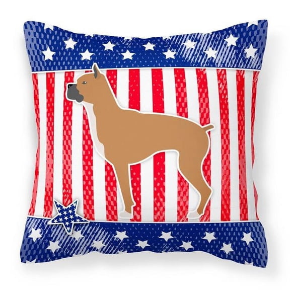USA Patriotic Boxer Fabric Decorative Pillow