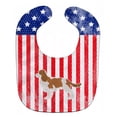 thumbnail image 1 of USA Patriotic Cavalier King Charles Spaniel Baby Bib, 1 of 1