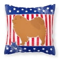 thumbnail image 1 of USA Patriotic Chow Chow Fabric Decorative Pillow, 1 of 1