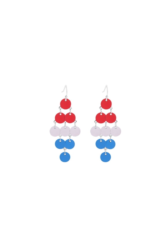USA Patriotic Dangle Earrings for Women Red White Blue Stripe American Flag Earrings Star Heart USA Drop Earrings 4th of July Independence Day Patriotic Earrings Outfit