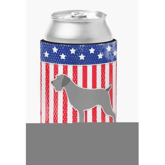 USA Patriotic German Wirehaired Pointer Can or Bottle Hugger