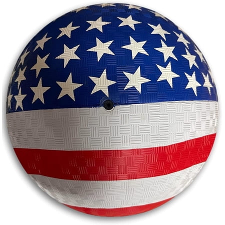 USA Patriotic KickBall 8.5 inch American Flag Playground Ball Needle, Bouncy Ball Dodgeball