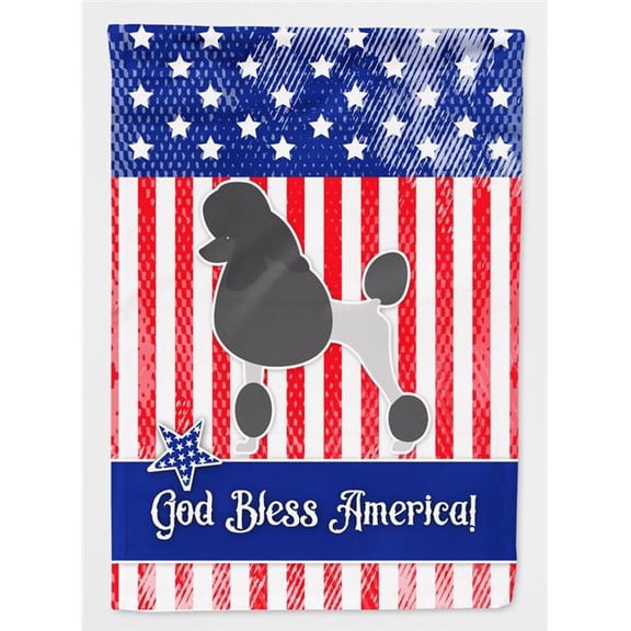 USA Patriotic Poodle Flag Garden Size