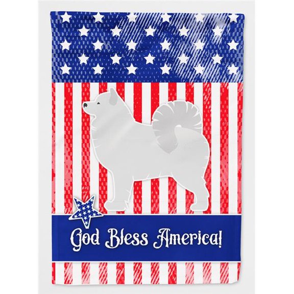 USA Patriotic Samoyed Flag Canvas House Size