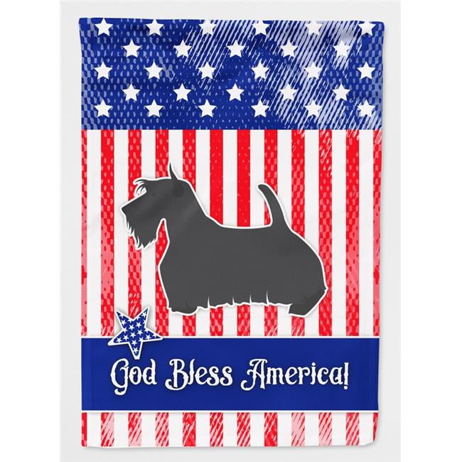 USA Patriotic Scottish Terrier Flag Garden Size