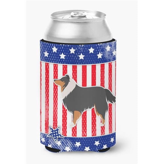 USA Patriotic Sheltie & Shetland Sheepdog Can or Bottle Hugger