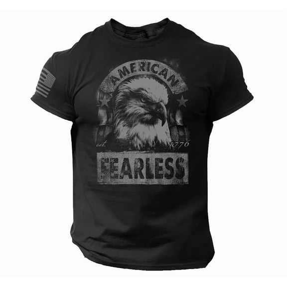 USA Patriotic Shirt American Fearless Eagle Vintage T-Shirt