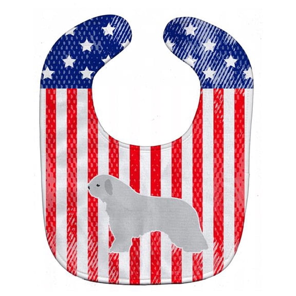 USA Patriotic Spanish Water Dog Baby Bib