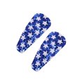 thumbnail image 1 of Star Flag Glitter Clip Stainless Steel Hair Accessory for Adults - for National Day Celebrations and Party Decoration 2PCS, 1 of 7
