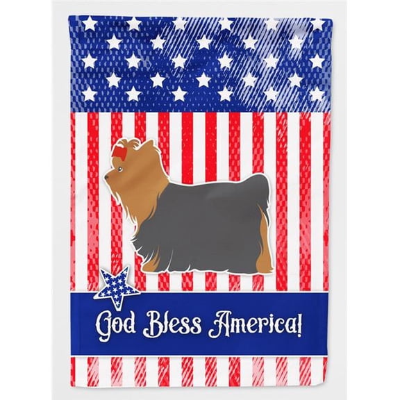 USA Patriotic Yorkshire Terrier Yorkie Flag Garden Size