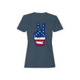 thumbnail image 1 of USA Peace Sign Women's T-shirt, 1 of 3