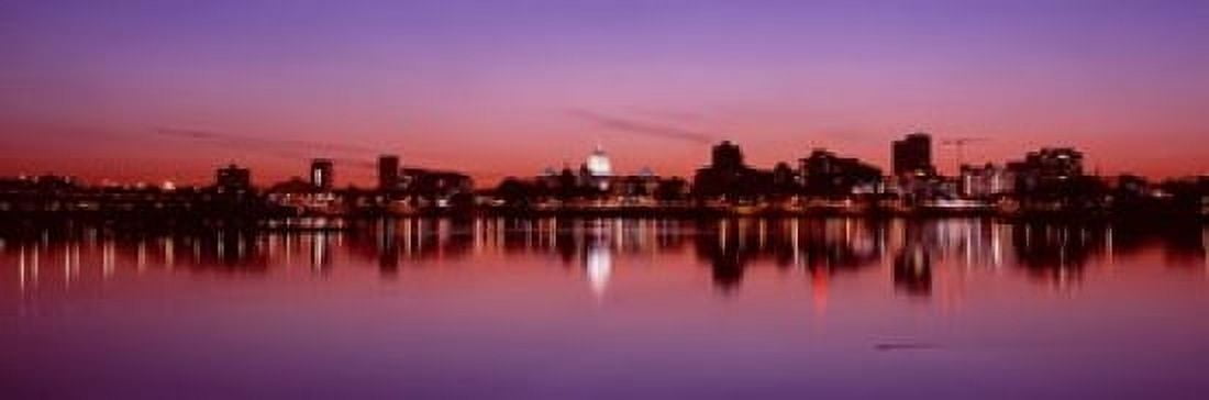 USA Pennsylvania Harrisburg at Dusk Canvas Art - Panoramic Images (18 x 6)