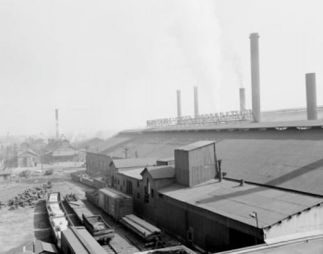 USA Pennsylvania Harrisburg elevated view of Steel Corporation buildings Canvas Art - (24 x 36)