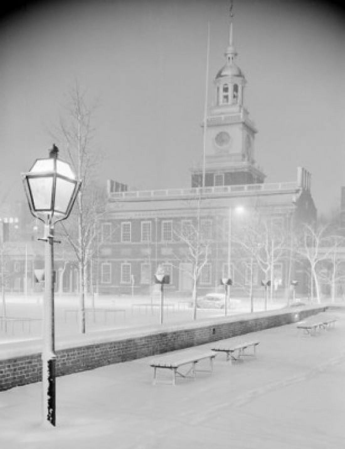 USA Pennsylvania Philadelphia Independence Hall in winter Canvas Art - (24 x 36)