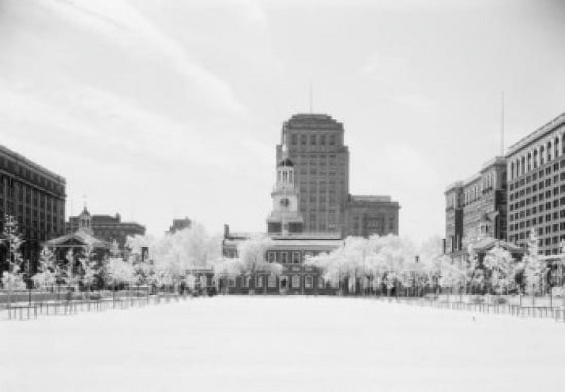 USA Pennsylvania Philadelphia Infrared view of Independence Hall Canvas Art - (18 x 24)