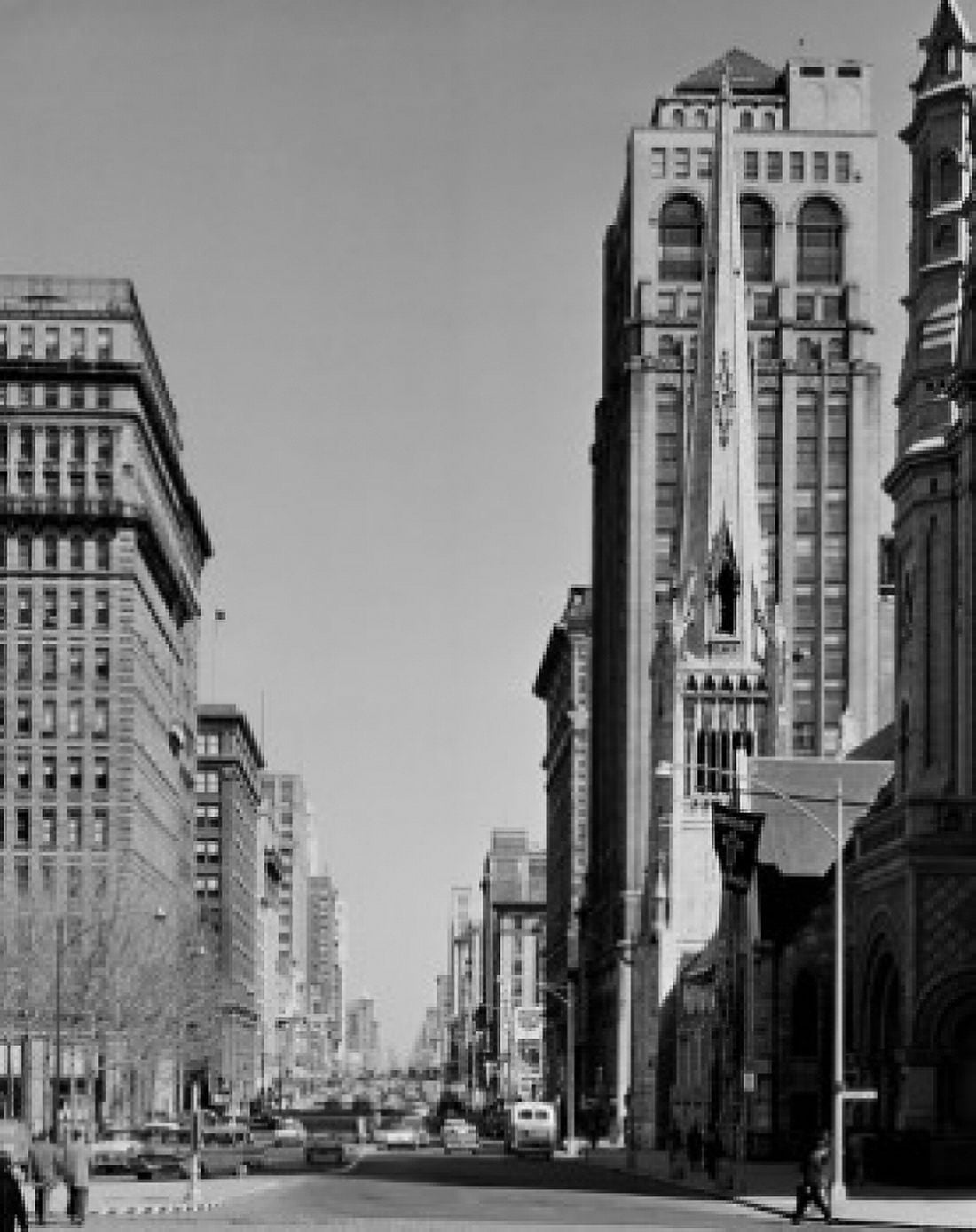 USA Pennsylvania Philadelphia View of North Broad Street from City Hall Canvas Art - (24 x 36)