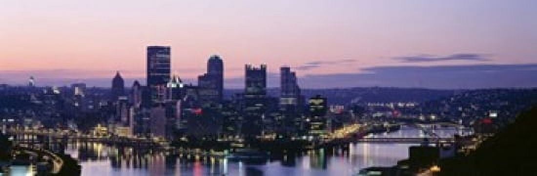 USA Pennsylvania Pittsburgh Monongahela River Canvas Art - Panoramic Images (18 x 6)